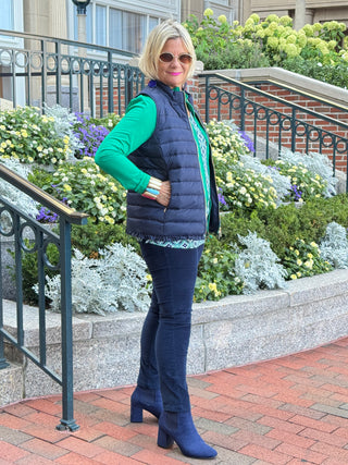 LULU-B NAVY SHORT VEST