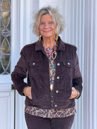 LULU B CHOCLATE VELOUR JACKET LULU-B
