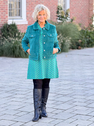 LULU B GREEN RUFFLE SLEEVE DRESS LULU b