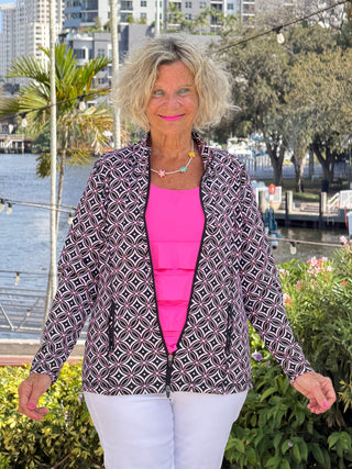 Lulu B Harbor Diamond Full Zipper Jacket LULU-B