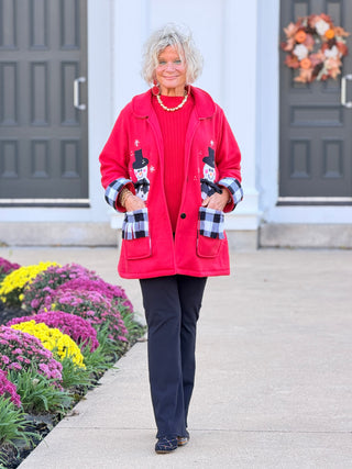 SNOWMAN HOUNDSTOOTH BLAZER Cathys Place