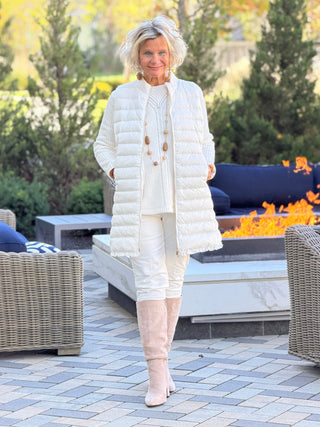 LULU-B IVORY PUFFER VEST LULU-B