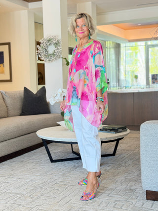 Sofia Zing Silk Kaftan Cathys Place