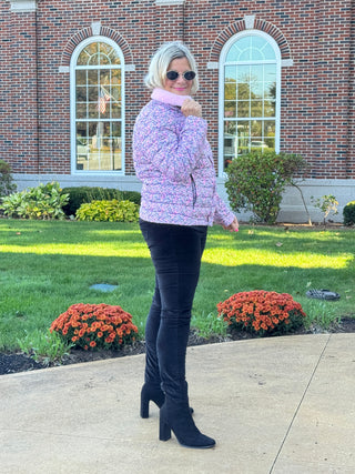 LULU-B PINK AUBREY FAUX FUR JACKET