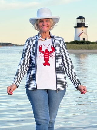 NAUTICAL NAVY STRIPE JACKET PRE-ORDER