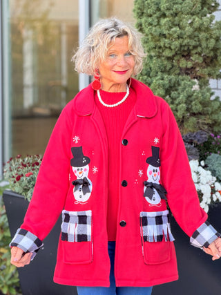 SNOWMAN HOUNDSTOOTH BLAZER Cathys Place