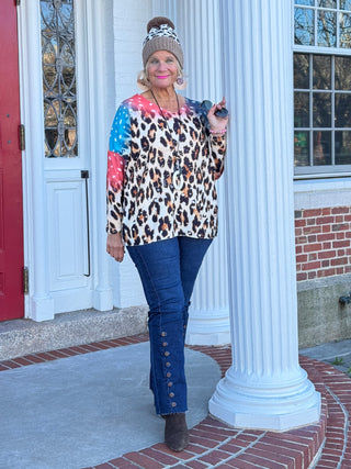 POLB Italian Cozy Leopard Sweater One Size Cathys Place