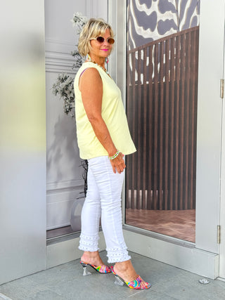LULU-B TAILORED CLEAR SUNSHINE V NECK