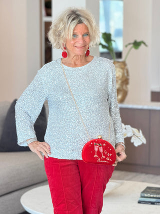 "FIZZ THE SEASON" MINAUDIÈRE, SCARLET Shiraleah