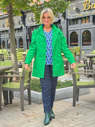 LOGAN GREEN RAINCOAT
