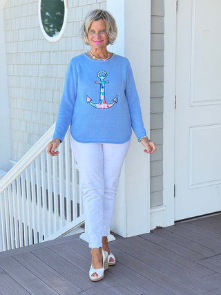 BEACH CLUB PERRI CAPE COD ANCHOR SWEATER LULU-B