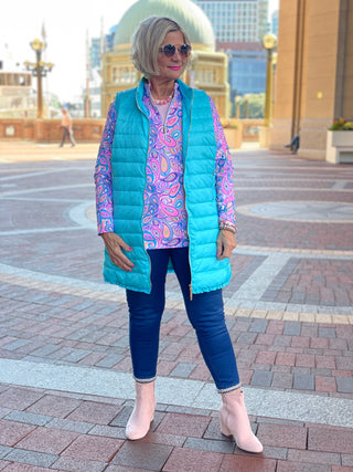 LULU-B AQUA PUFFER VEST