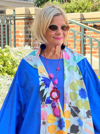 Blue Reversible Rain Cape - l Collection