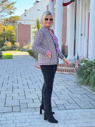 Lulu B Harbor Diamond Full Zipper Jacket