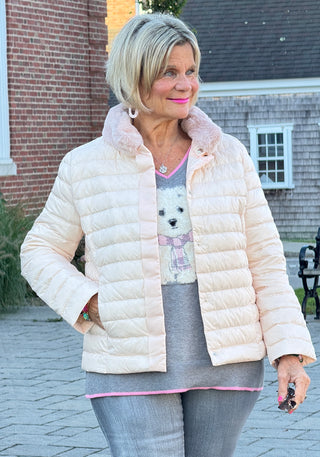 LULU-B PINK FAUX FUR JACKET
