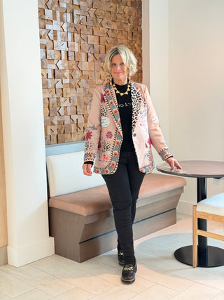 LUPA One Size Italian Parisian Chic Print Blazer  SHIPPING NOV 13-16 Cathys Place