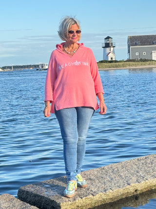 CHENILLE HOODED PEACH BEACH TIME