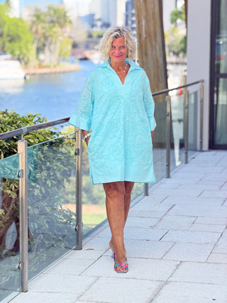 Women's Eyele Blue Bell t Floral Shift Dress Cathys Place