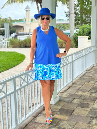 BLUE DREAMING HEARTS SKORT