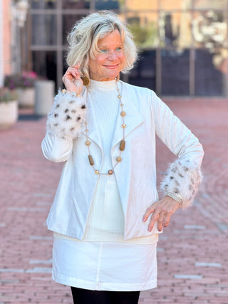 LULU B CREAM VELOUR SKORT PRE-ORDER SHIPS NOV 4 TH LULU-B