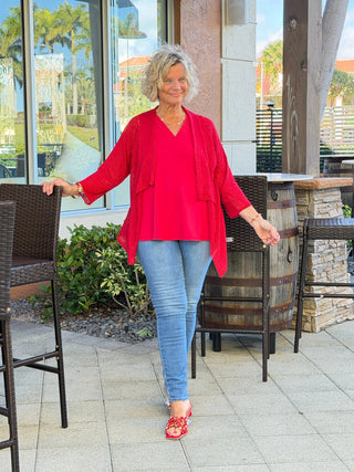 LULU B RED MESH WRAP LULU b