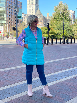 LULU-B AQUA PUFFER VEST