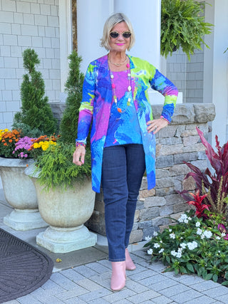 RIVER CRUISE BLUE CARDIGAN