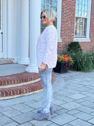 Women's Speckled Chenille Eyelash Sweater