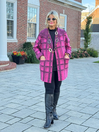 SOUTHERN NIGHTS BURGUNDY POCKET SWEATER