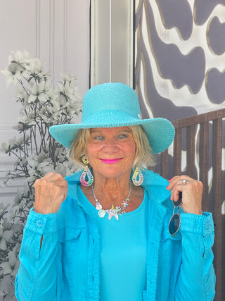 KEY WEST AQUA LINEN JACKET
