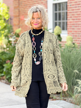 OLIVE CROCHET CARDIGAN Cathys Place