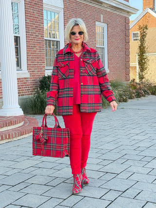 Red, Green, Blue & Yellow Plaid Jacket Cathys Place