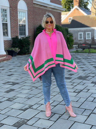 NEW ENGLAND PREPPY RUANA