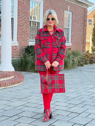 Red, Green, Blue & Yellow Plaid Jacket Cathys Place