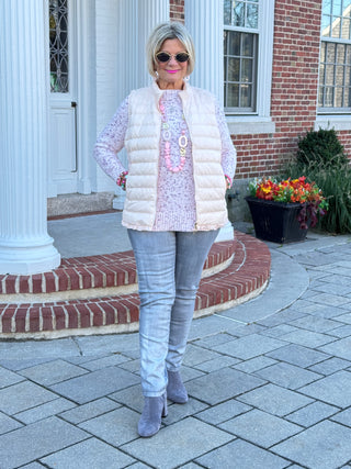 LULU-B PINK SHORT PUFFER VEST