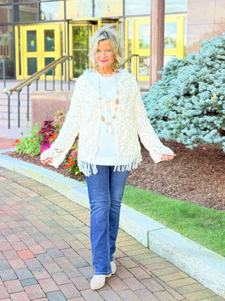 CREAM CROCHET CARDIGAN Cathys Place
