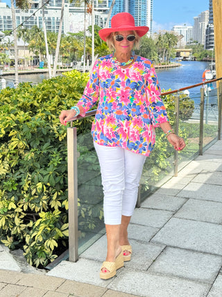COLOR ME BEAUTIFUL ASYMMETRIC TOP