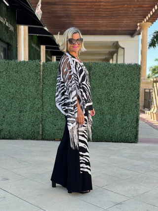 BLACK AND WHITE TIGER PALAZZO