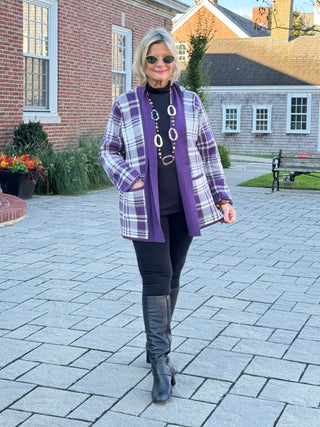 SOUTHERN NIGHTS PURPLE POCKET SWEATER