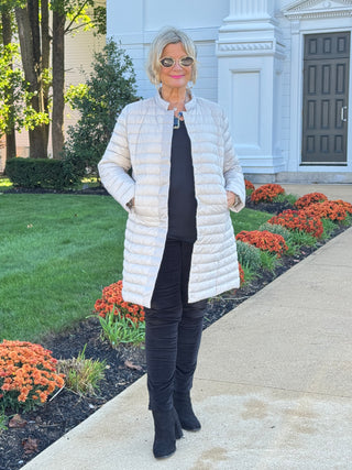 LULU-B SILVER PUFFER COAT