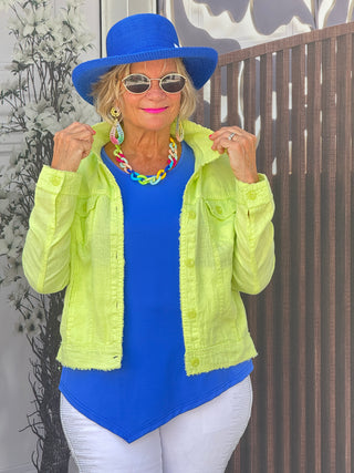 KEY WEST LIME LINEN JACKET