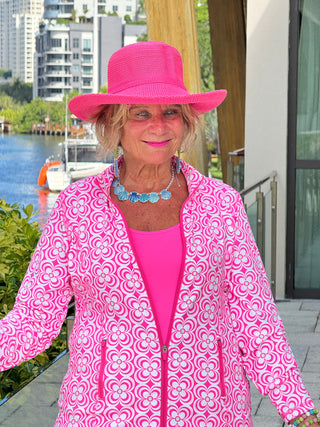 LULU B TROPIC PETALS FULL ZIPPER JACKET