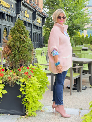 AUTUMN FROSTED PINK ZIPPER JACKET
