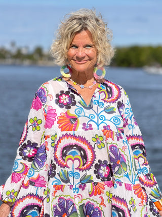 White Kerala Ruffle Dress Cathys Place