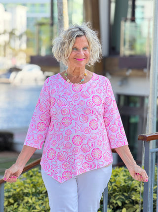 LULU B STARFISH HARBOR ASYMMETRIC TOP LULU-B