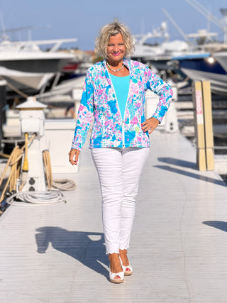 LULU-B PALM BEACH SPLASH FULL ZIPPER LULU-B