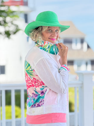 PINK PARADISE GARDEN LINEN JACKET TANGO MANGO