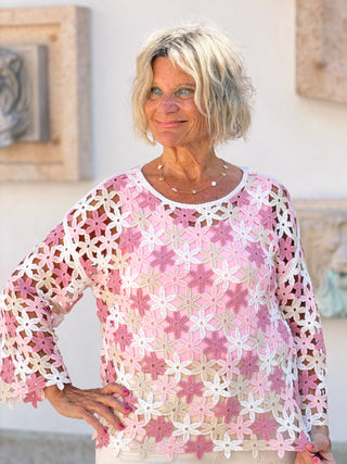Handcrafted Floral Crochet Top CHARLIE B