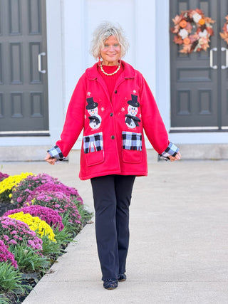 SNOWMAN HOUNDSTOOTH BLAZER Cathys Place