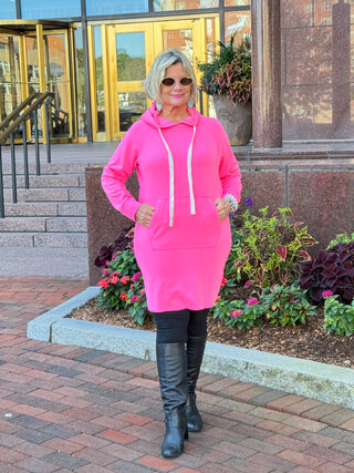 Lulu b  kangaroo Hot Pink Scuba Dress